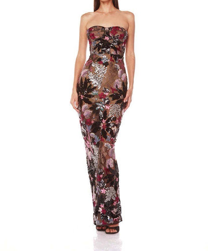 Floral Sequin Embroidered Dress