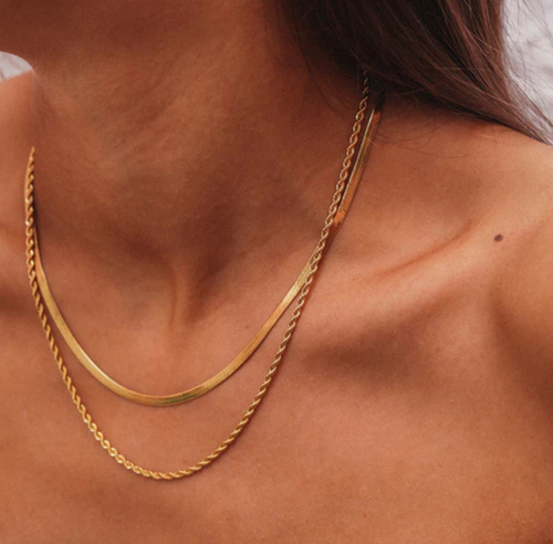 18K Gold Plated Stainless Steel Chain Necklace