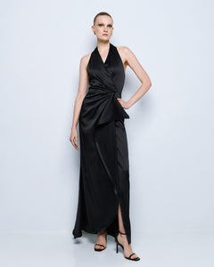 Gown with Front Ruffle