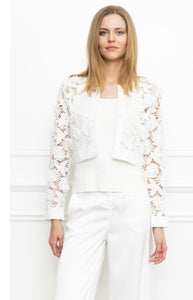 Flower Cardigan Jacket in White