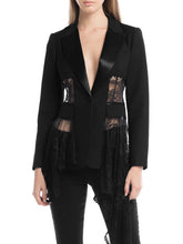 Load image into Gallery viewer, Lace/Satin Blazer