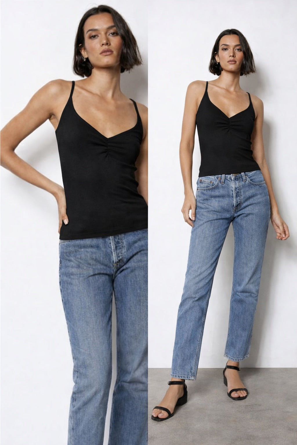 Shirred Front Cami *multiple colors*