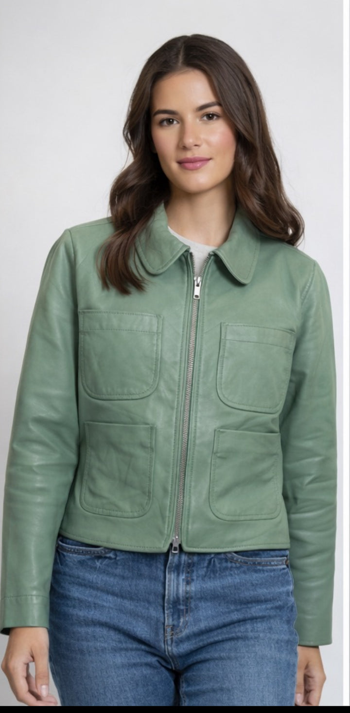 Duck Green Leather Jacket