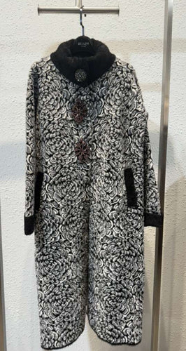 Floral Jacquard Dress Coat