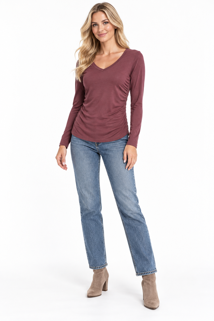 V Neck Cashmere Blend V Neck Shirt *multiple colors*