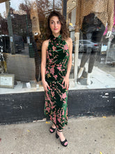 Load image into Gallery viewer, Floral Velvet Dress