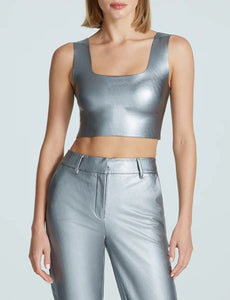 Silver Crop Top