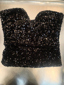 Sequin Strapless Top