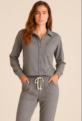 Crop L/S ButtonUp Top