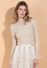 Load image into Gallery viewer, Mock Neck Top w/ Peplum Cuff