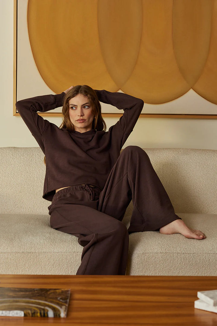 Hi-Low Cropped Hoodie