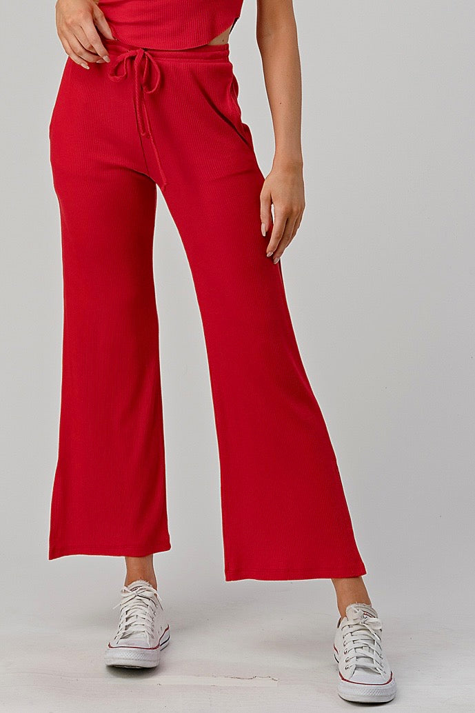 Rib Pants with Pockets