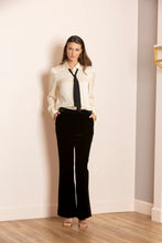 Load image into Gallery viewer, Jasmine Silk Blouse with Detachable Neck Tie