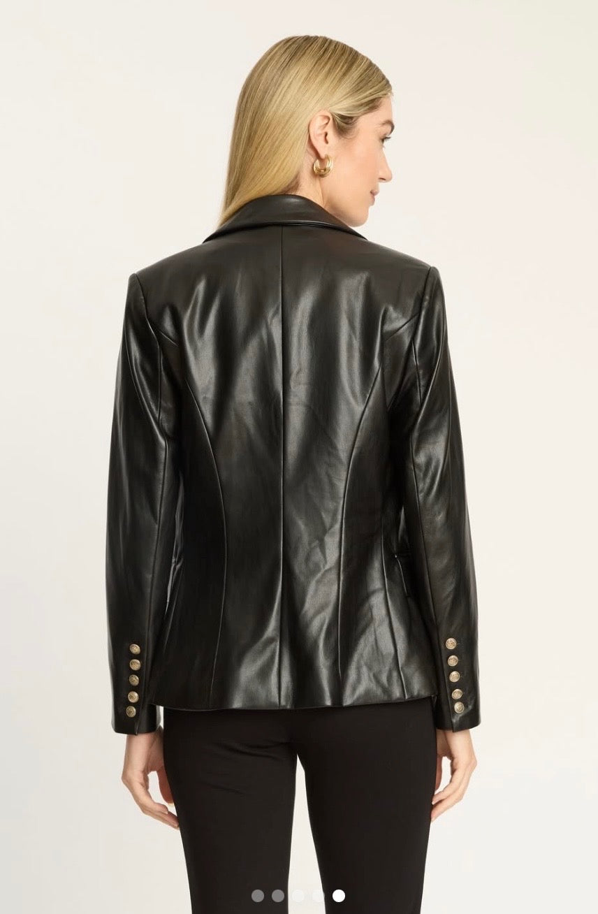 Kindra Vegan Leather Blazer