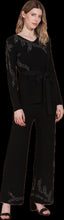 Load image into Gallery viewer, Belted Crystal Embellished V Neck