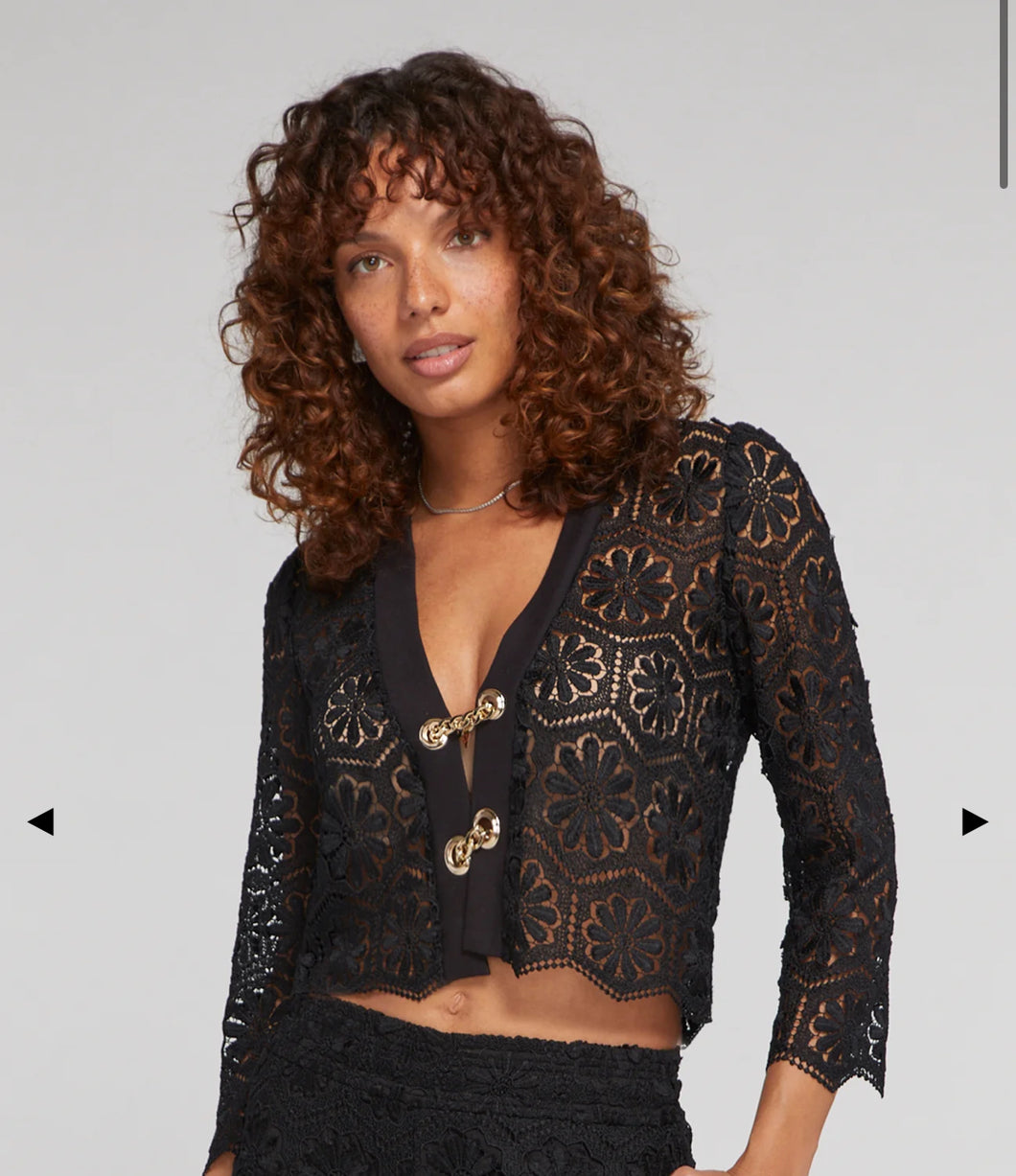 Noella Lace Top in Black