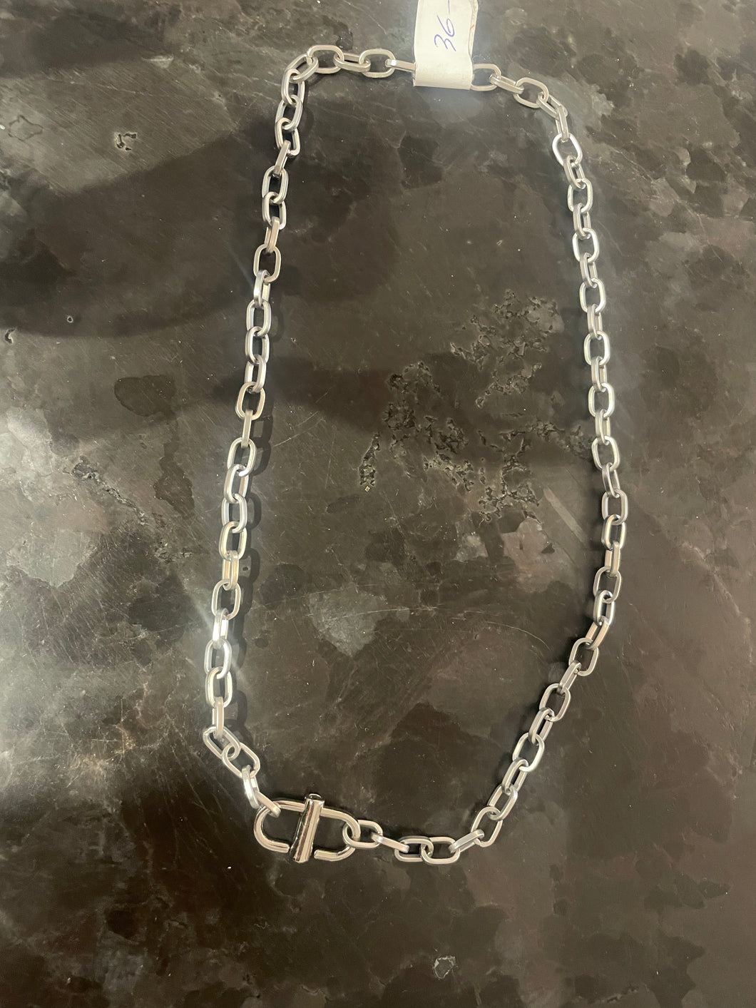 18 Inch Matte Silver Chain With Trinity Clip