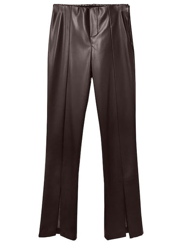 Front Slit Pant in Brown
