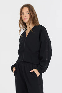 Fleece Zip Up With Snap Sleeves