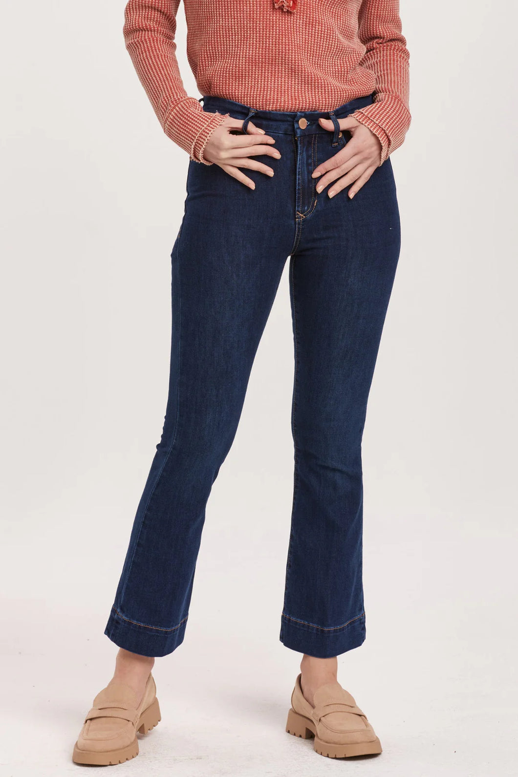 Jeanne High Rise Cropped flare Jean