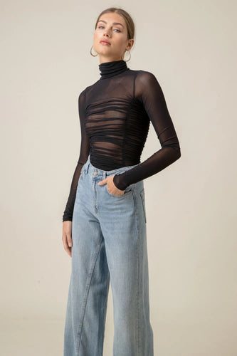 Quincy Mesh Top in Black