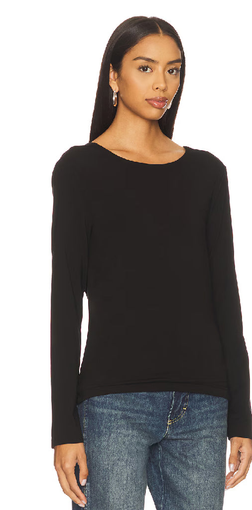 L/S Open Back Cowl Top