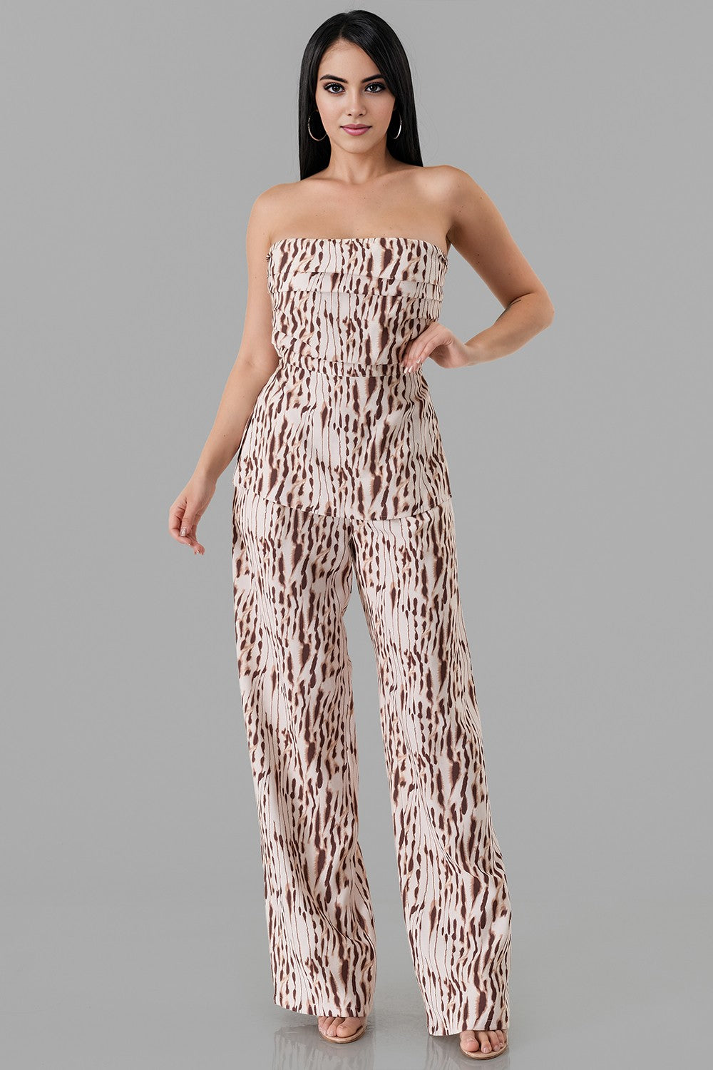 Animal Print Top and Pants Set