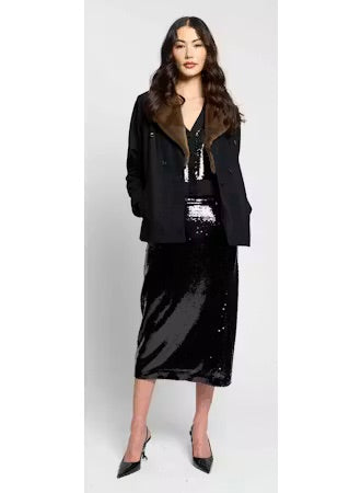 Asher Fur Collar Peacoat