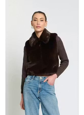 Maia Cropped Cabled Sleeve Sweater