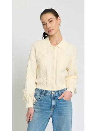 Phoebe Cable Fringe Cardigan