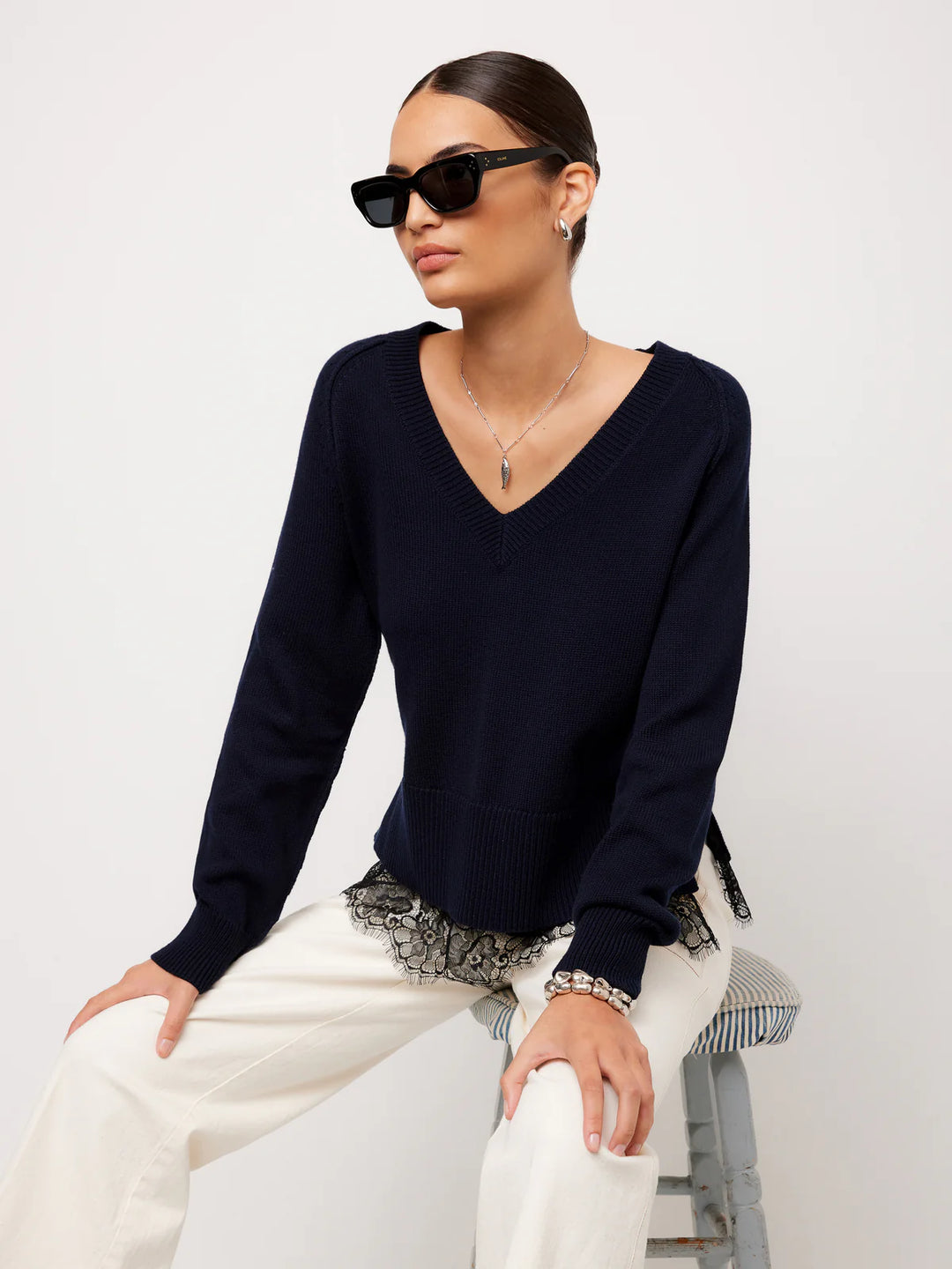 Camila Lace Layered Sweater