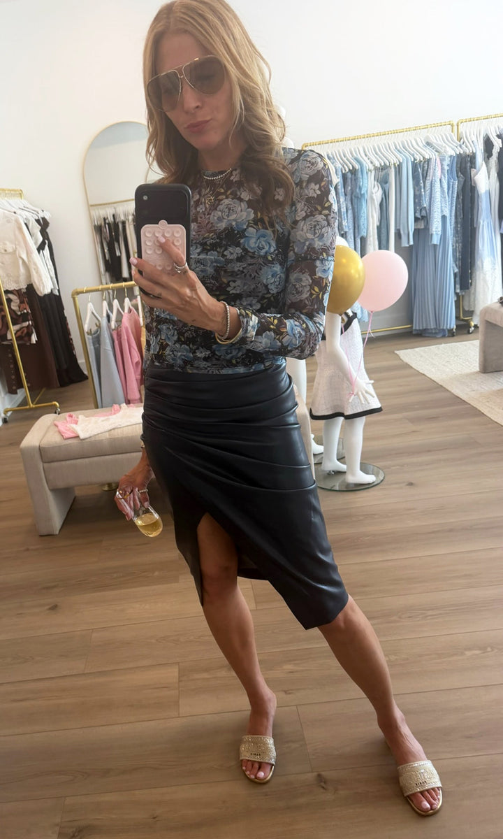 Gina Vegan Leather Skirt