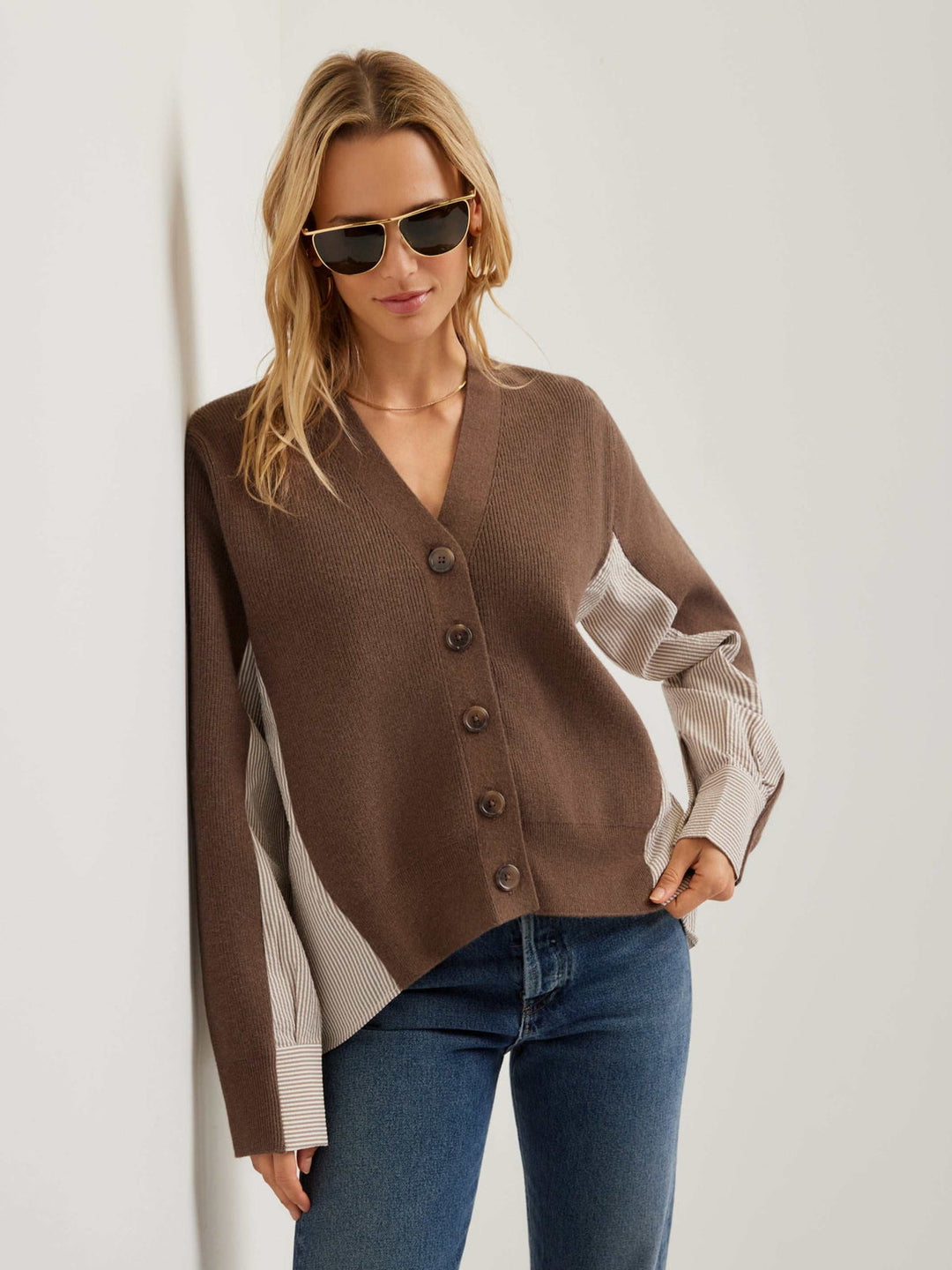 Celine Mixed Media Cardigan