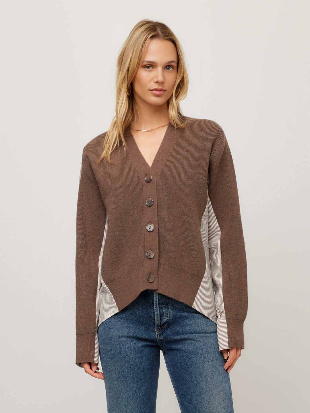Celine Mixed Media Cardigan
