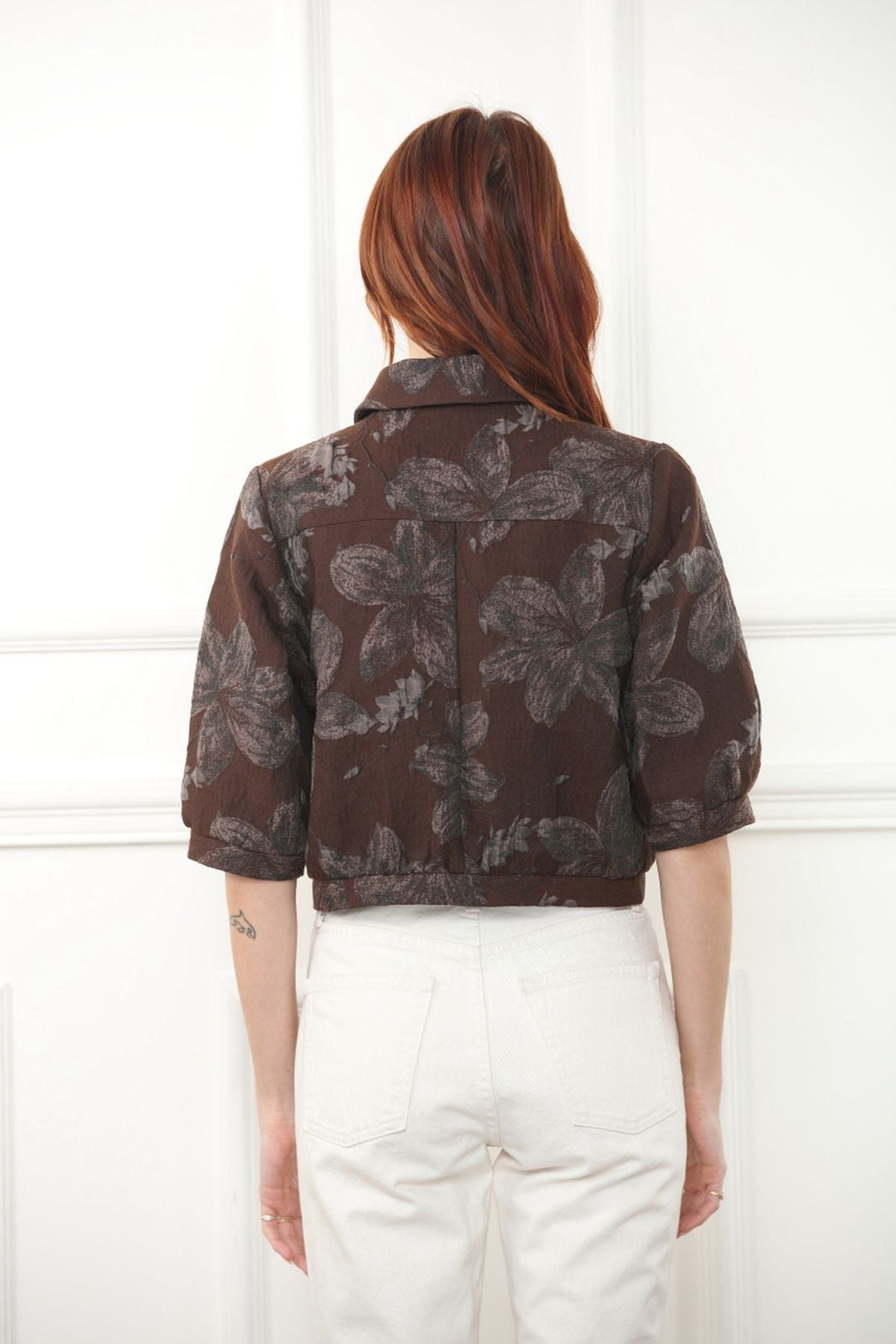 Jacquard Elbow Length Jacket