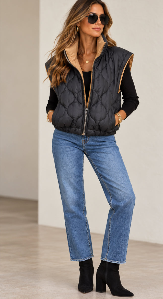 Berta Reversible Puffer Vest