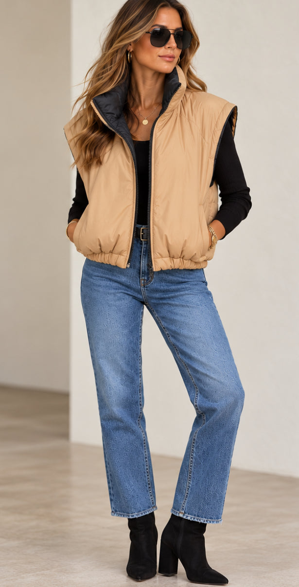 Berta Reversible Puffer Vest