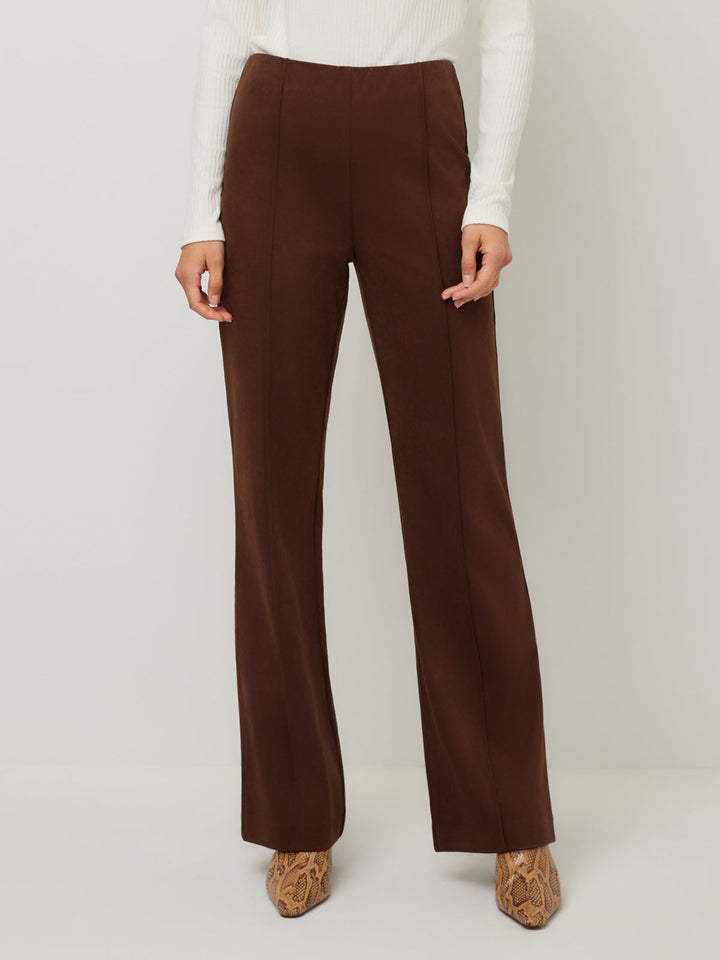 Ellie Faux Suede Bootcut Pant