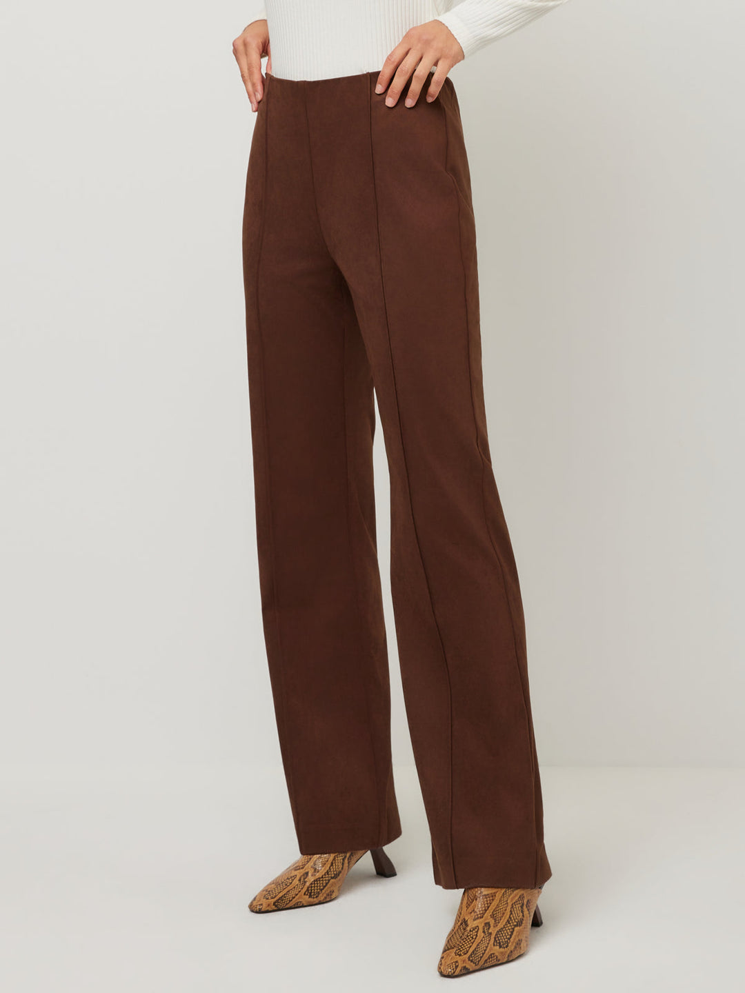 Ellie Faux Suede Bootcut Pant