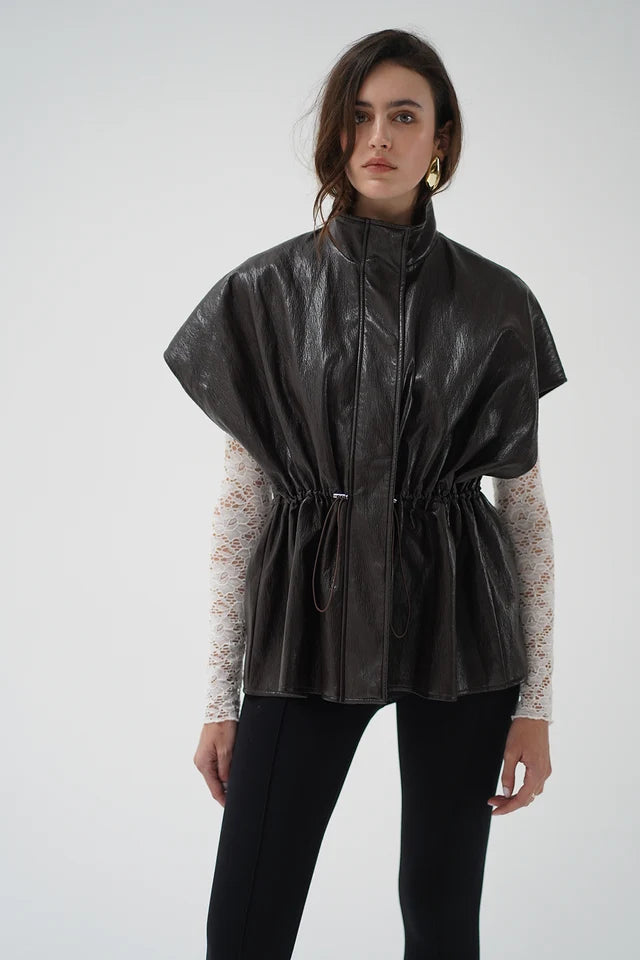 Fairfax Short Sleeve Leather Jacket