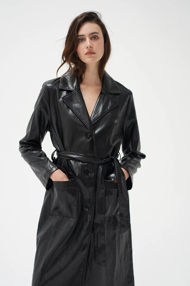 Marlowe Faux Leather Coat