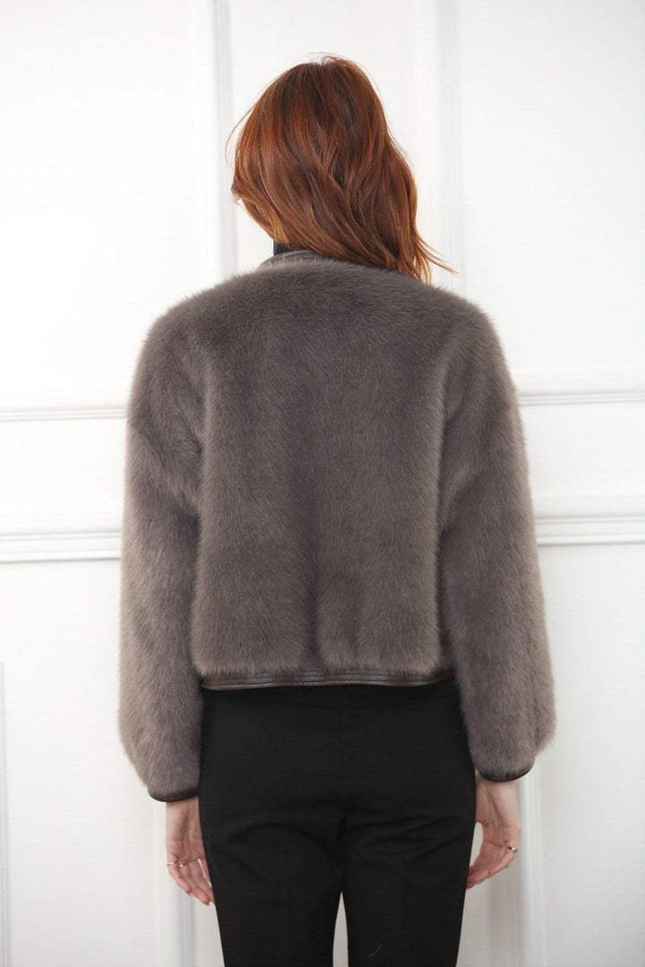 Faux Fur Zip Jacket