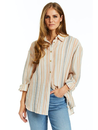 Shania Pinstripe Button Down