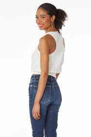 Rib Mixed Cowl Neck Top *Multiple Colors Available*