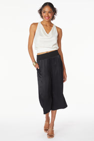 Rib Mixed Cowl Neck Top *Multiple Colors Available*