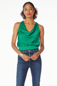 Rib Mixed Cowl Neck Top *Multiple Colors Available*