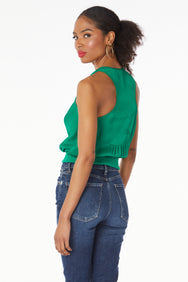 Rib Mixed Cowl Neck Top *Multiple Colors Available*