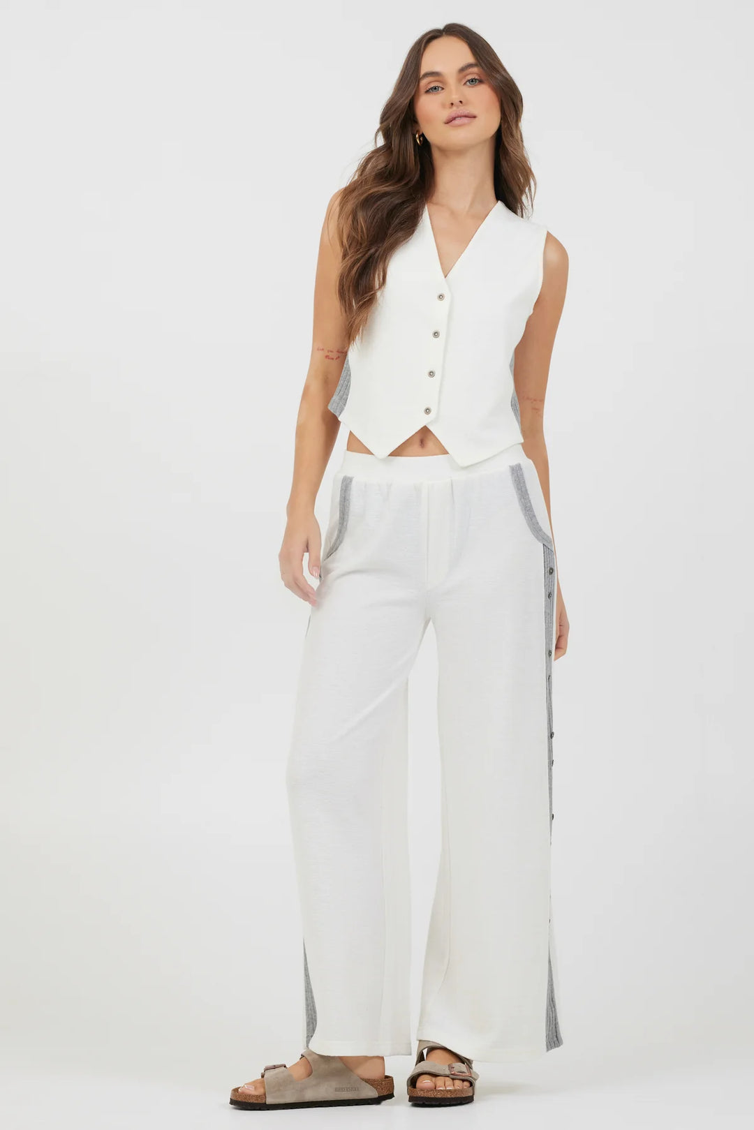 Knit Pant w/ Contrast Rib