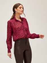 Load image into Gallery viewer, Shirred Button Up Blouse