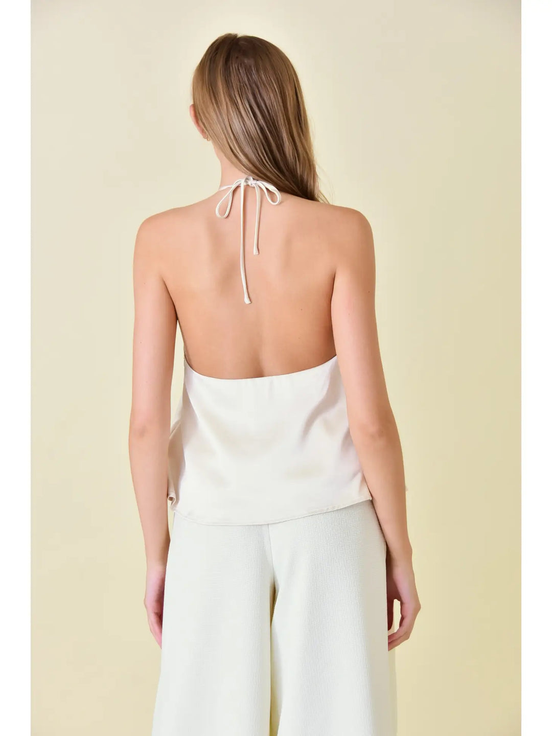 Flower Spaghetti Halter Top